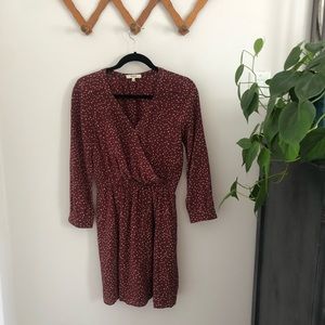 Polka dot wrap dress